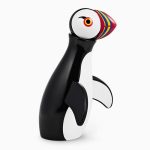 Wooden puffin figurine